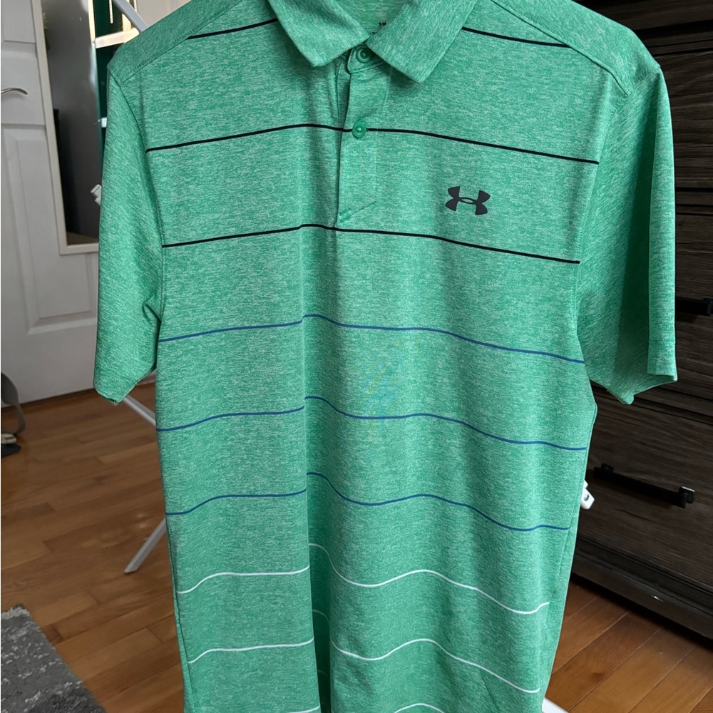 Under Armour Green Performance Golf Polo Shirt